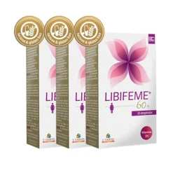 Libifeme 60+ Pack 3x30 Comprimidos | Desconto 60% | Secura Vaginal e Bem-Estar na Menopausa