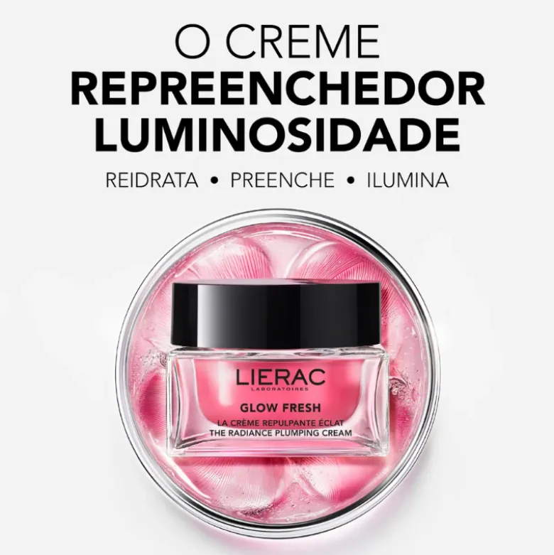 Lierac Glow Fresh Recarga Creme Preenchedor Luminosidade 50ml | Pele normal a seca