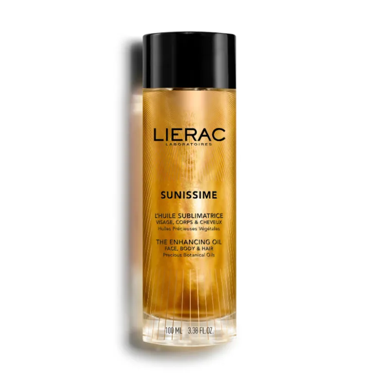Lierac Sunissime Óleo Iluminador 100ml | Rosto, Corpo e Cabelo | Acabamento Dourado