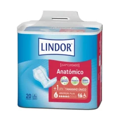 Lindor Anatómico Plus Pensos (6 Gotas) 20 Unidades