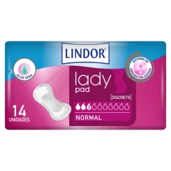 Lindor Lady Pad Normal Pensos (3 Gotas) 14 Unidades