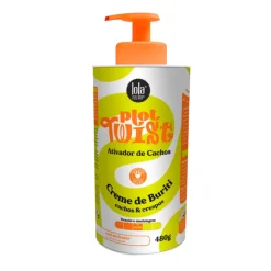 Lola Plot Twist Buriti Creme Ativador 480g – Creme de Pentear Cabelos Crespos e Cacheados