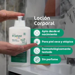 Lutsine Eryplast Baby Loção Corporal 500ml Hidratação 24h Bebé Pele Seca e Atópica