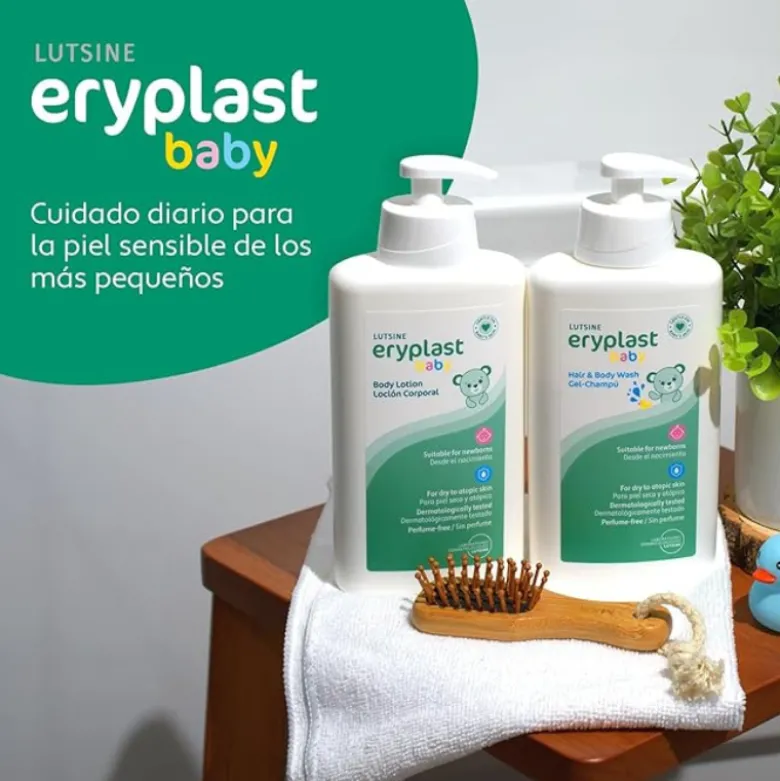 Lutsine Eryplast Baby Loção Corporal 500ml Hidratação 24h Bebé Pele Seca e Atópica
