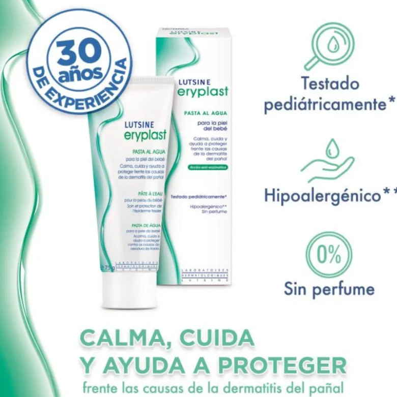 Lutsine Eryplast Pasta de Água Bebé Antivermelhidão 125g