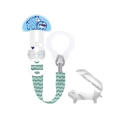 MAM ClipIt & Cover Clip Corrente Porta-Chupeta Azul | Acessório Bebé 0+ Meses