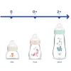 MAM Feel Good Biberão Vidro Rosa 170ml +0M | Fluxo 0 ideal para leite materno com Tetina SkinSoft