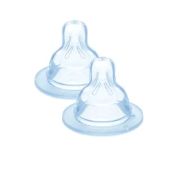 MAM Tetina Fluxo 2 +2M 2 Unidades | Silicone Fluxo Médio Ideal Para Leite Materno e Fórmula