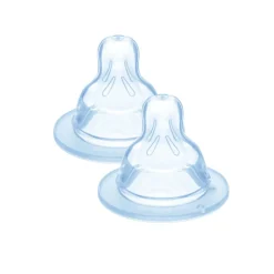 MAM Tetina Fluxo 1 +0M 2 Unidades | Silicone SkinSoft para Biberão Leite Materno e Chá