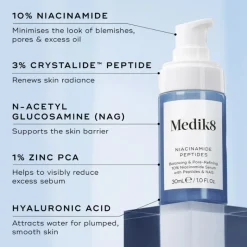 Medik8 Niacinamide Peptides Sérum 30ml | Reduz imperfeições e poros