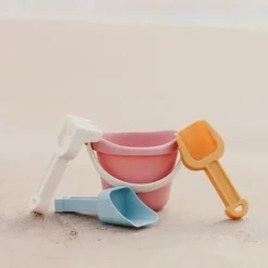 Miniland Conjunto de Praia Pequeno Rosa Eco | Conjunto Balde, Pá, Ancinho e Peneira