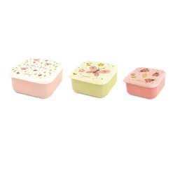 Miniland Conjunto 3 Lancheiras Butterfly | Caixas para Bebé sem BPA | Empilháveis