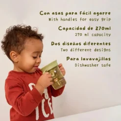 Miniland Copo de Aprendizagem 360º Explorer 270ml | Copo Antiderrame Bebé 6M+