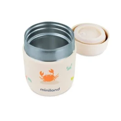 Miniland Crabsy Mini Termo Comida Bebé 280ml | Isolamento 12h | Tamanho Compacto