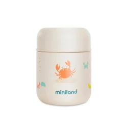 Miniland Crabsy Mini Termo Comida Bebé 280ml | Isolamento 12h | Tamanho Compacto