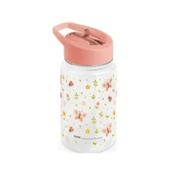 Miniland Garrafa Criança Butterfly Tritan 450ml | Com Palhinha e Espaço para Nome