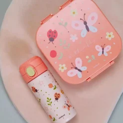 Miniland LunchBox Lancheira Butterfly com Divisórias | BPA free, resistente e ideal para refeições na escola ou passeios