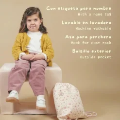 Miniland Mochila Saco Criança Butterfly Impermeável 1-5 Anos | Ideal para Creche e Passeios