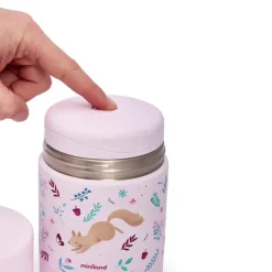 Miniland Squirrel Termo para Comida Bebé 600ml |2 Recipientes | Aquecimento Direto