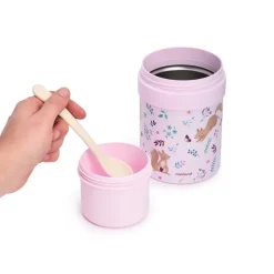 Miniland Squirrel Termo para Comida Bebé 500ml |2 Recipientes | Aquecimento Direto