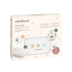 Miniland Thermokit Kit 3 Termómetros | Corporal + Chupeta + Banho | Alerta de Febre | Bolsa Incluída