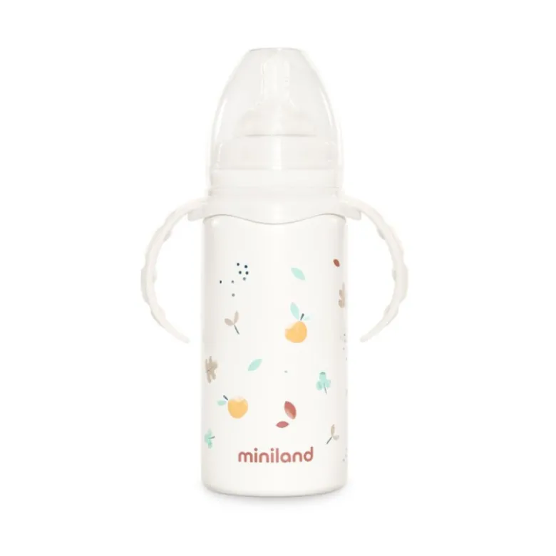 Miniland Valencia Thermibaby Garrafa Térmica Bebé 0-2 Anos 240ml | Com Tetina e Pegas