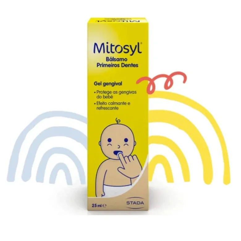 Mitosyl Bálsamo Primeiros Dentes 25ml + Dedeira | Alívio Dentição | Gel Calmante e Refrescante para Gengivas