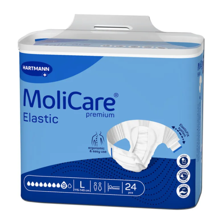 Molicare Premium Elastic Fraldas L (9 Gotas) 24 Unidades