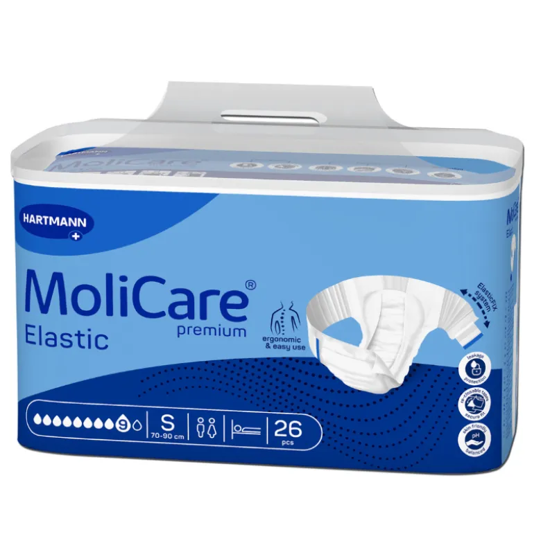 Molicare Premium Elastic Fraldas S (9 Gotas) 26 Unidades
