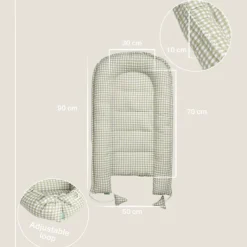 Molis&Co Baby Nest Mint Tea | Ninho Portátil para Recém-Nascido