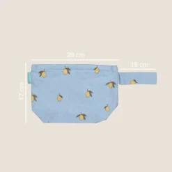 Molis&Co Necessaire de Viagem Colima 17x28cm | Organizador para Mala de Bebé | Estampado Limões