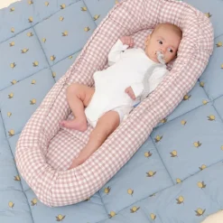 Molis&Co Ninho Bebé Dusty Rose | Ninho Portátil para Recém-Nascido