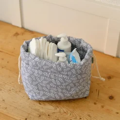 Molis&Co Organizador Blue Garden | Cesto para Fraldas e Essenciais