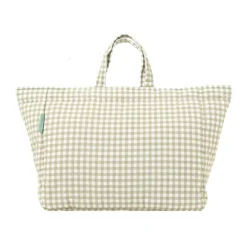 Molis&Co Saco Compras Reutilizável Mint Tea 41x35cm | Mala de Maternidade em Algodão Sustentável