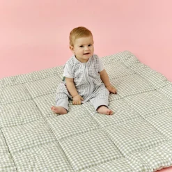 Molis&Co Tapete Bebé Mint Tea 120x120cm | Super Acolchoado e Portátil