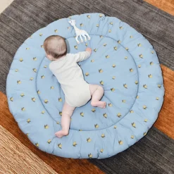 Molis&Co Tapete Brincar Redondo Bebé 100cm | Super Acolchoado e Portátil
