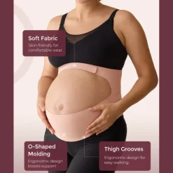 Momcozy Cinta de Maternidade Oster Pink Tamanho M| Suporte Gravidez