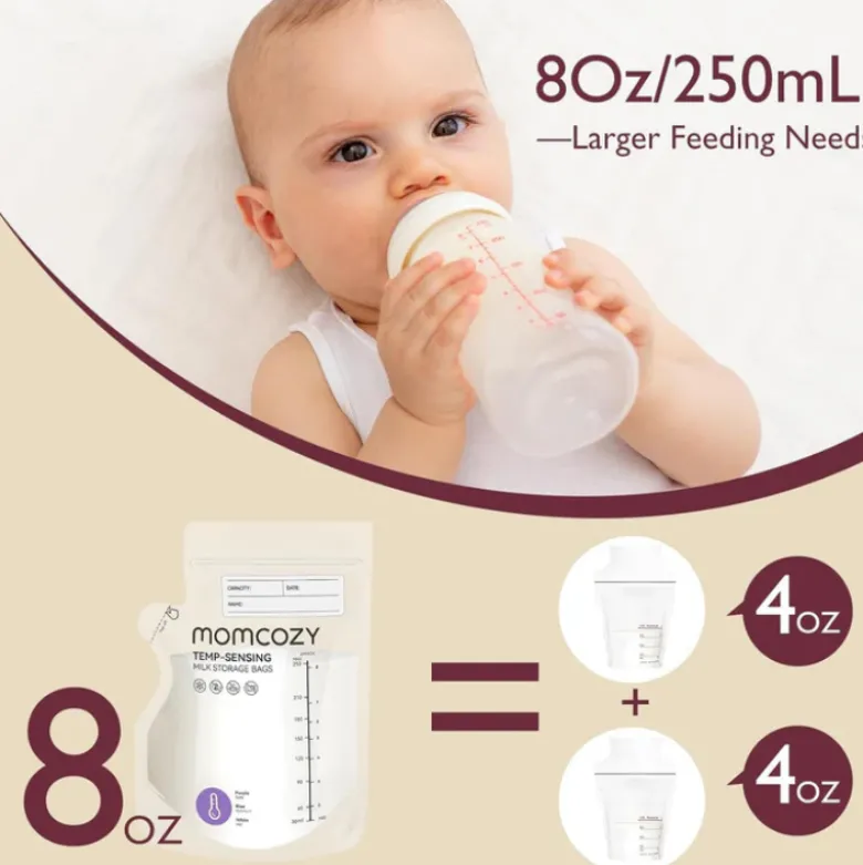 Momcozy Sacos Conversão Leite Materno 120 un. | Antiderrame com Bico Fácil