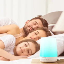 Momcozy Smart Sound Machine Máquina Ruído Branco Luz LED 7 Cores | 34 Sons, Controlo App, Rotina de Sono Bebé