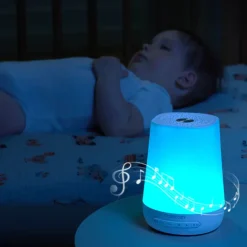 Momcozy Smart Sound Machine Máquina Ruído Branco Luz LED 7 Cores | 34 Sons, Controlo App, Rotina de Sono Bebé