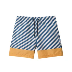 Monnëka Bermuda Banho Boy Stripes Blues 3 Anos | UPF50+ Sem PFAS