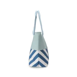 Monnëka Bolsa Tote Térmica Nevera Stripes Blues & Beyond | Grande capacidade para praia, piqueniques e verão
