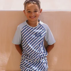 Monnëka Camiseta de Proteção Solar Blues & Beyond 6-12M | UPF50+ | Oeko-Tex