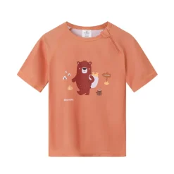 Monnëka Camiseta de Proteção Solar Camping 6-12Meses | UPF50+ | Oeko-Tex