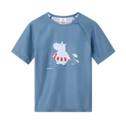 Monnëka Camiseta de Proteção Solar Hippos 6-12Meses | UPF50+ | Oeko-Tex
