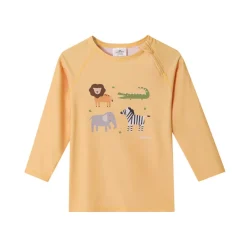 Monnëka Camiseta de Proteção Solar Manga Comprida Wild Animals 2-3A | UPF50+ | Oeko-Tex