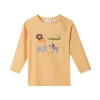 Monnëka Camiseta de Proteção Solar Manga Comprida Wild Animals 6-12M | UPF50+ | Oeko-Tex