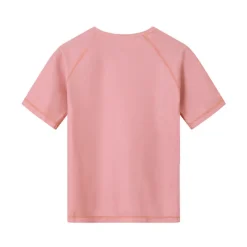 Monnëka Camiseta de Proteção Solar Whale Pink 1-2A | UPF50+ | Oeko-Tex