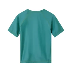 Monnëka Camiseta de Proteção Solar Whale Teal 2-3A | UPF50+ | Oeko-Tex