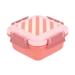 Monnëka Lancheira Grande Stripes Bloom & Blush 780ml | Inclui separador interior removível